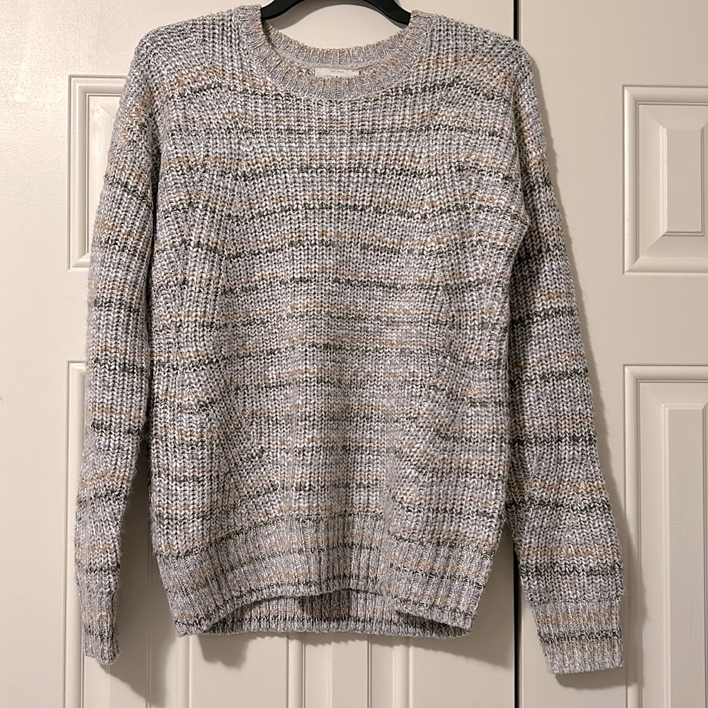 Lucky Brand sweater with mixed neutral colors Sz M